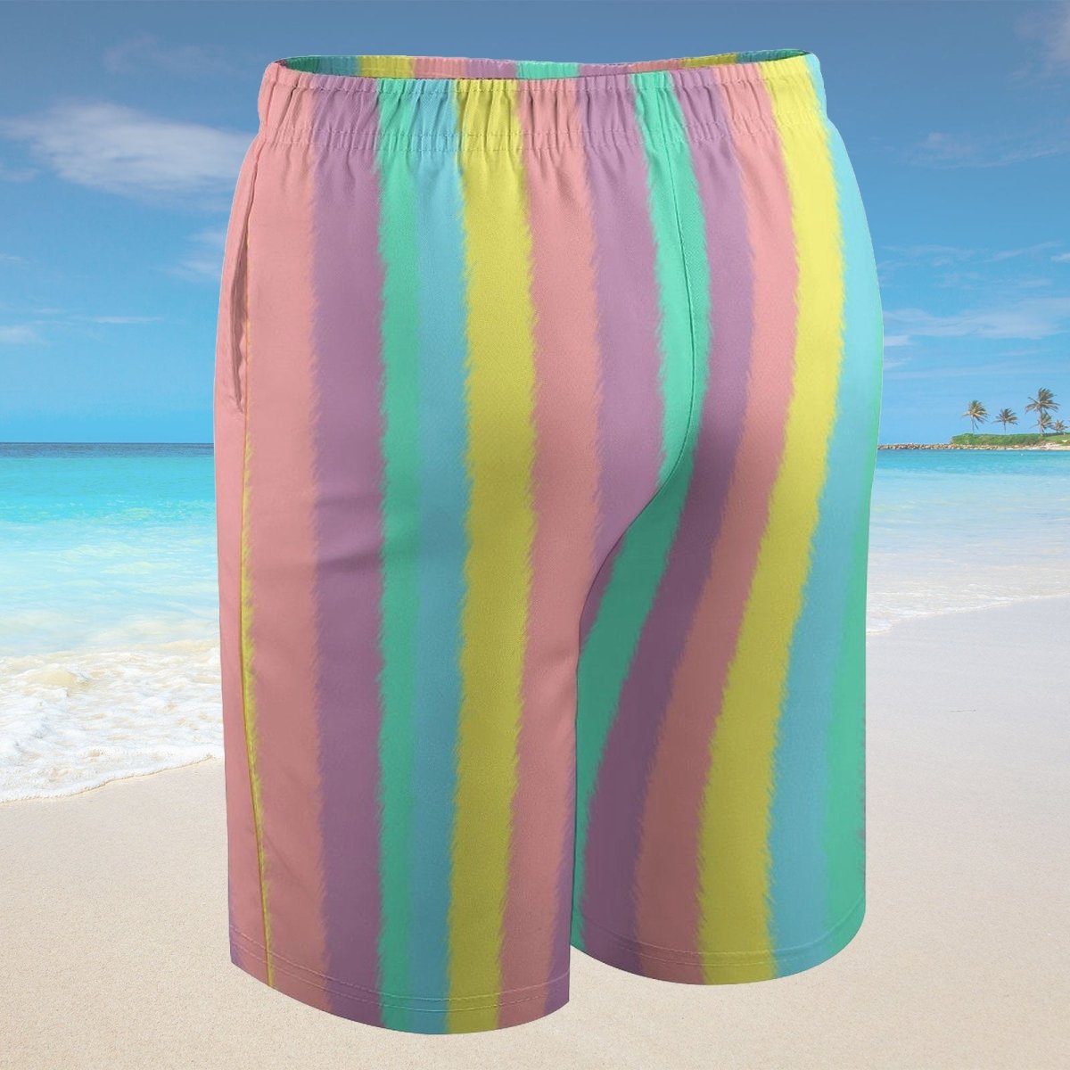Kids Tropical Stripes Board Shorts