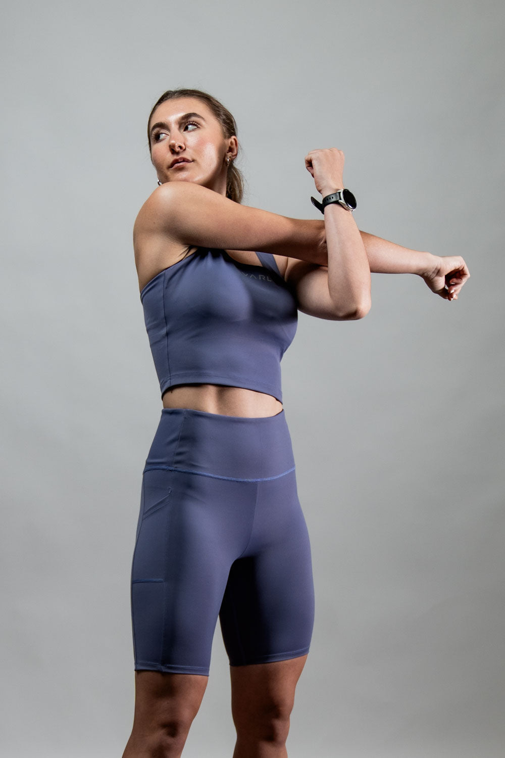 Women's SOHO Cross Back Crop Tank (Lilac Mist)