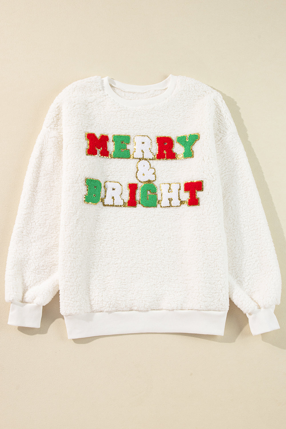 Katie Chenille Graphic Sherpa Sweatshirt