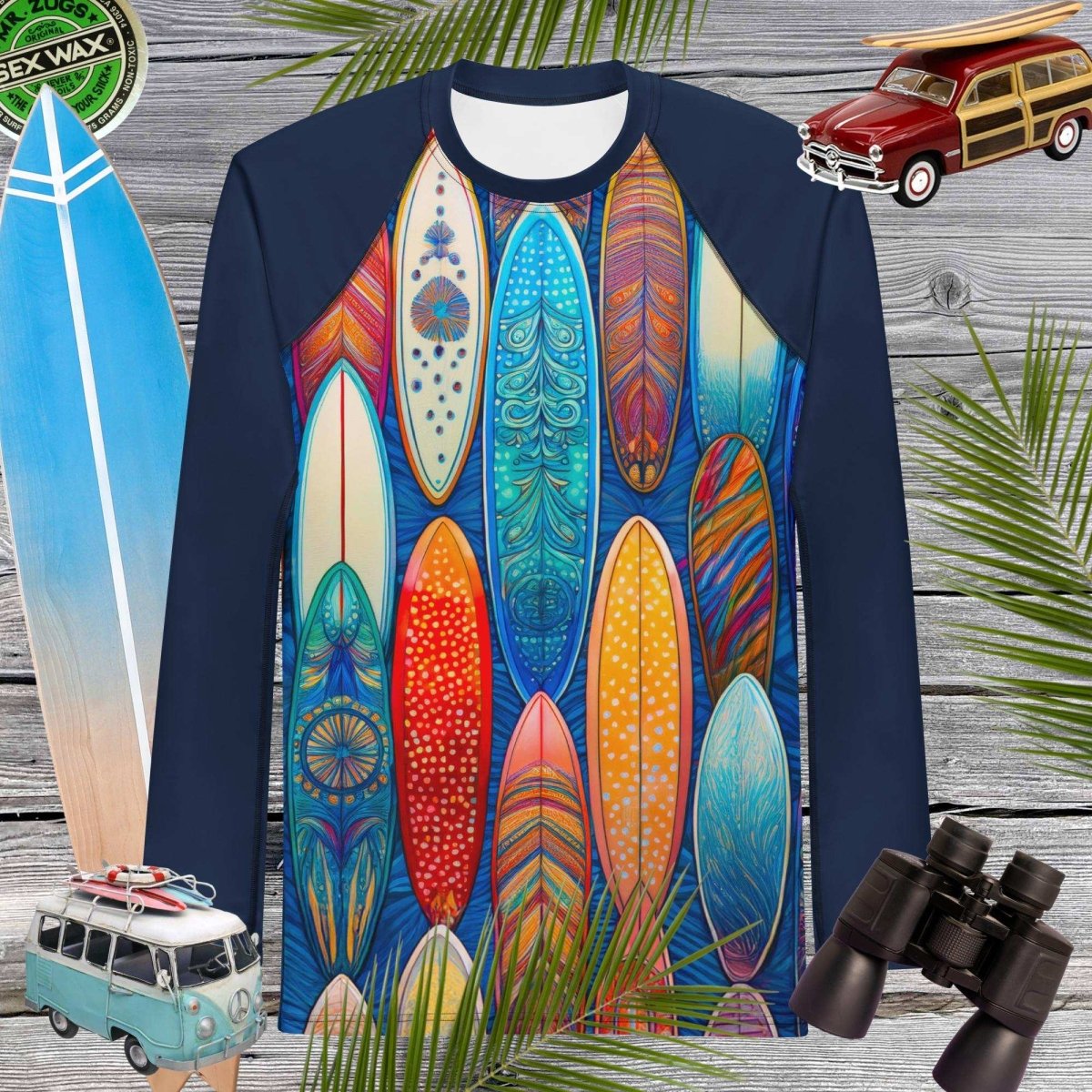 Surfing | Adult Men's Rashie | Surfboard Quiver 🤙