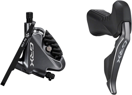 Shimano GRX ST-RX815 11-Speed Di2 Right Drop-Bar Shifter/Hydraulic Brake Lever BR-RX810 Flat Mount Caliper Pre-Bled 1700mm Hose
