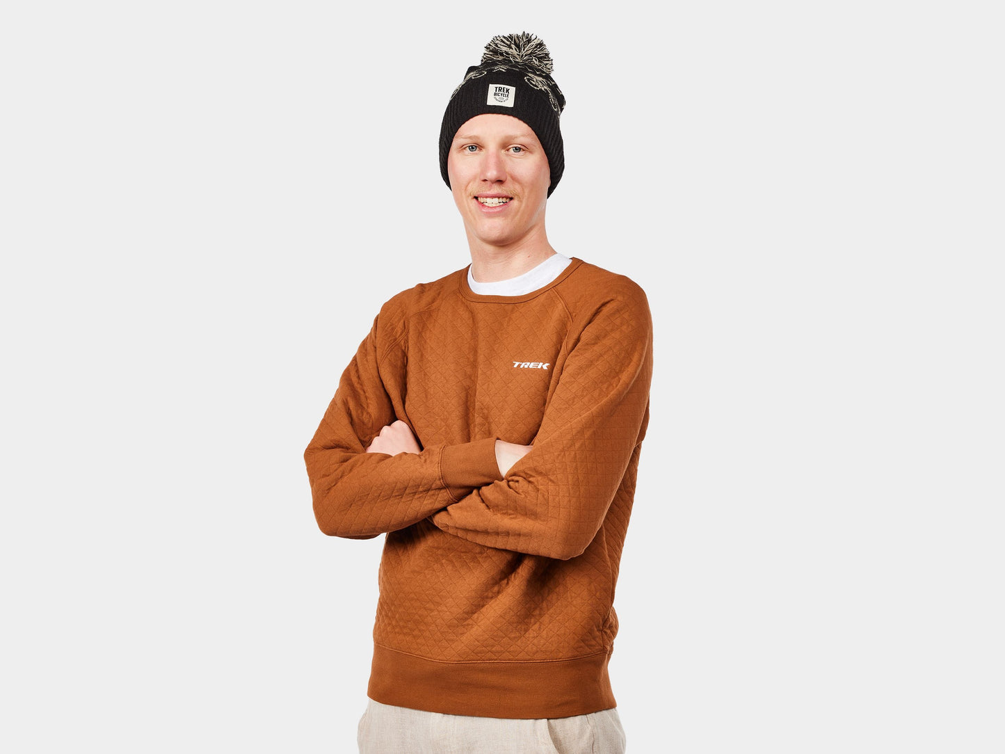 Trek Quilted Crewneck XX-Large Carmel Shirt