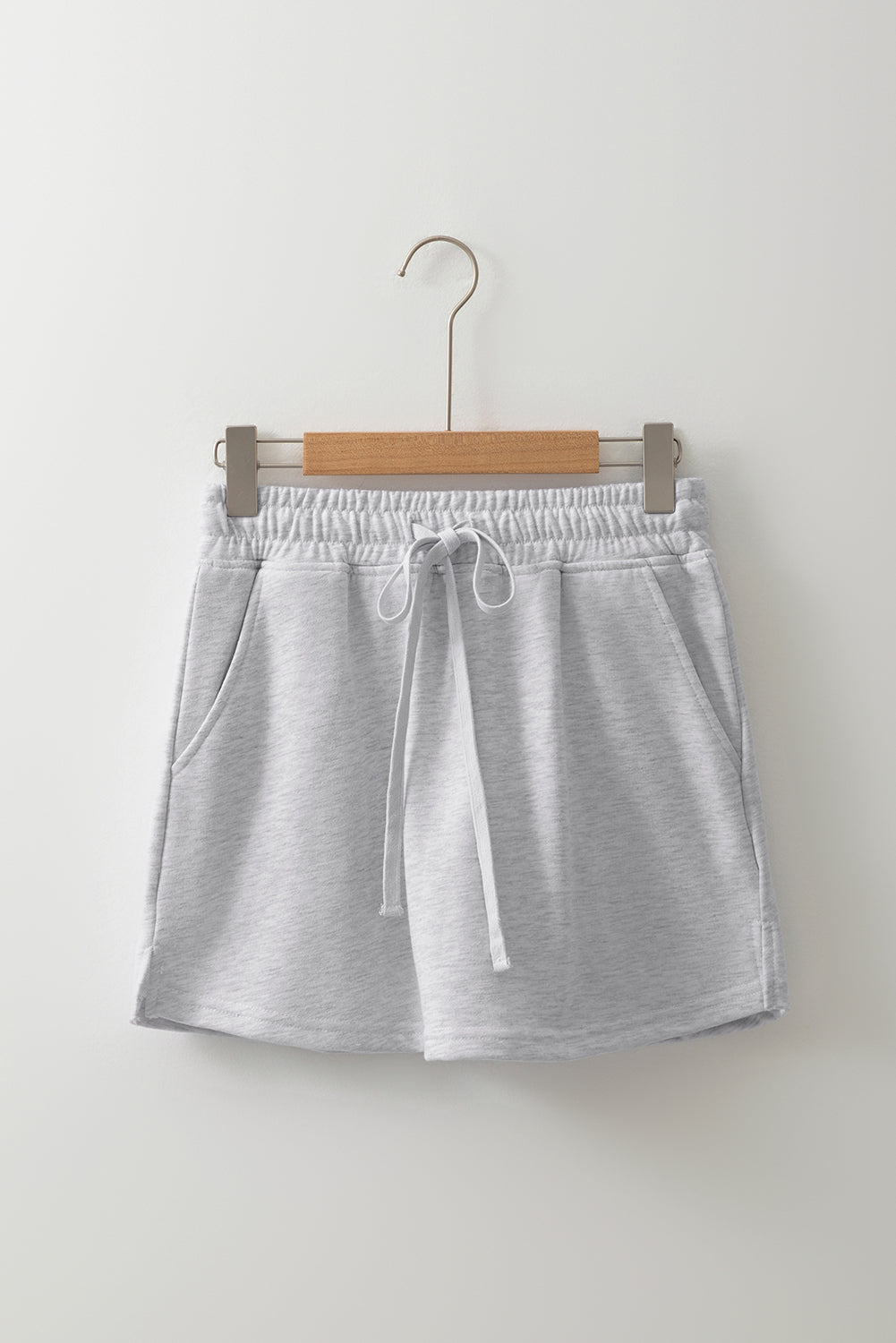 Solid French Terry Drawstring Waist Mini Skort