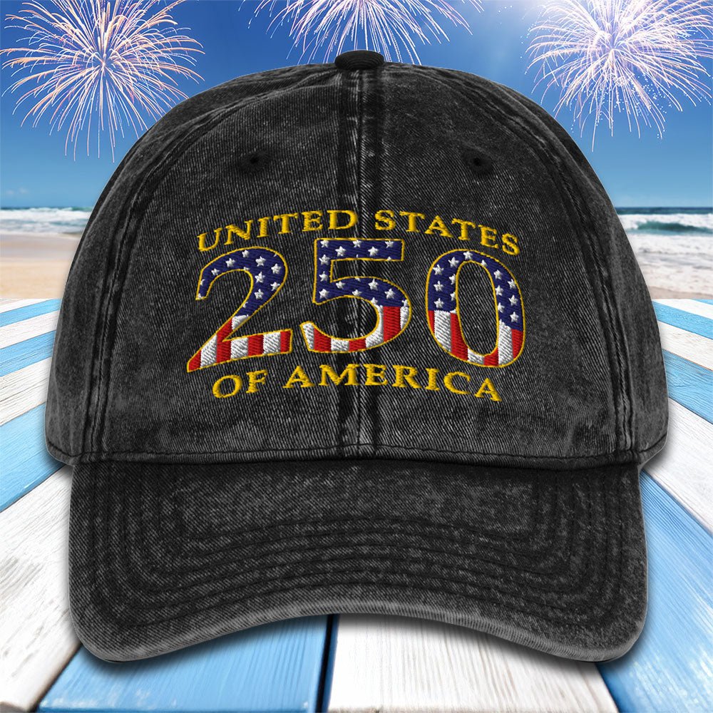 Collect Your USA 250th Anniversary 🇺🇸 Vintage Cotton Twill Baseball Cap