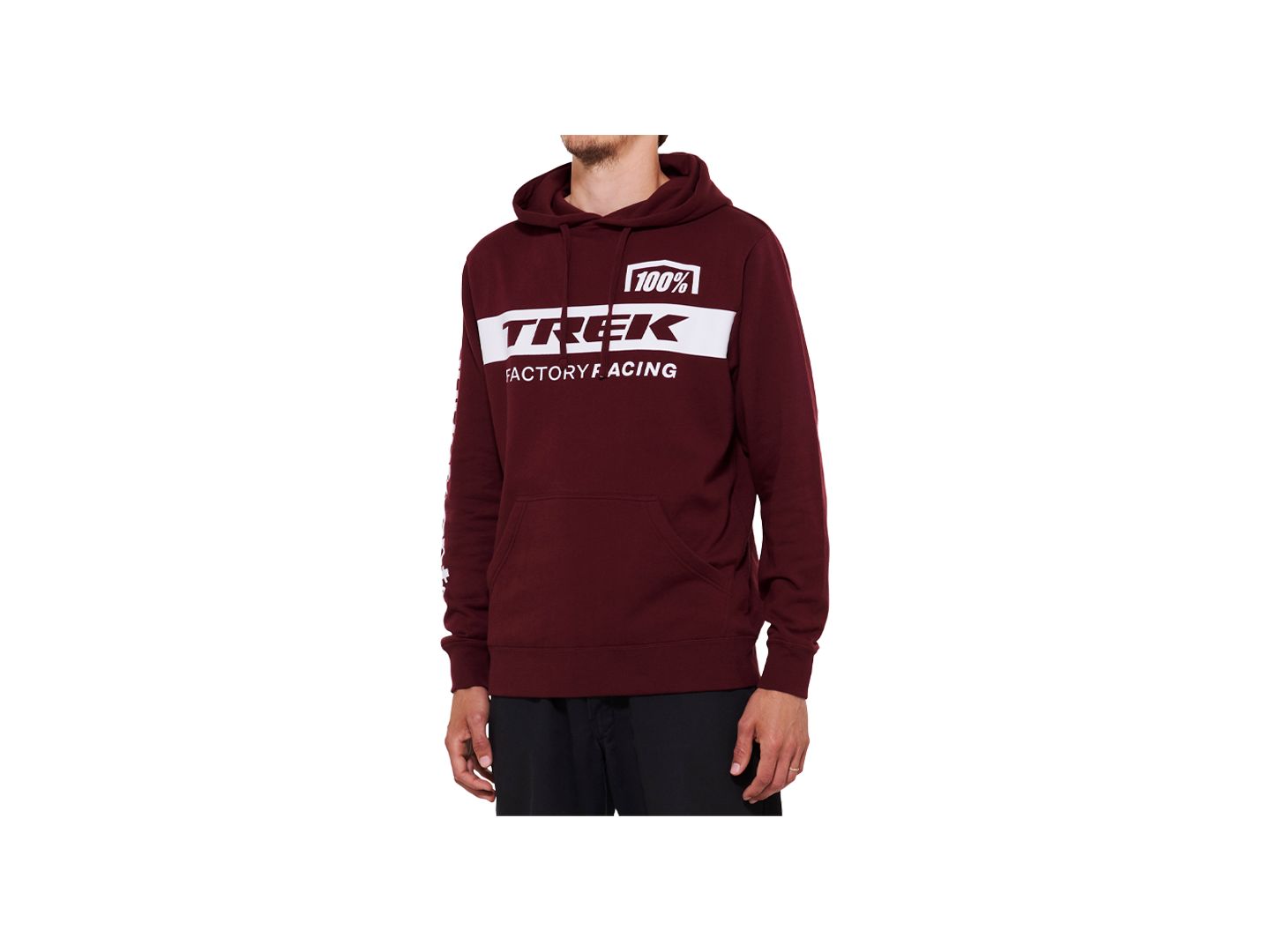 100 TFR Hoodie Small Dark Red Shirt