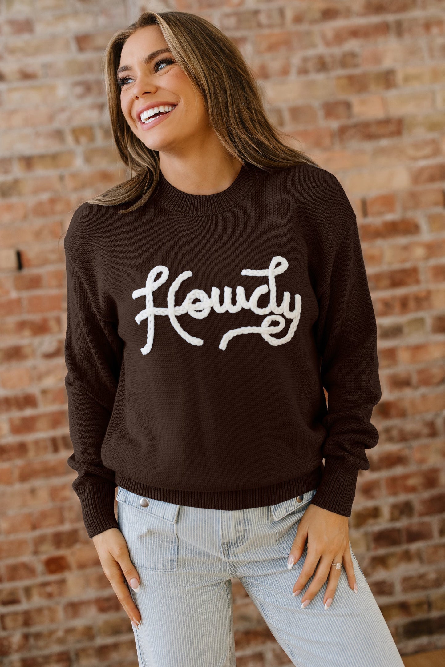 Wrenlee Embroidered Graphic Western Sweater