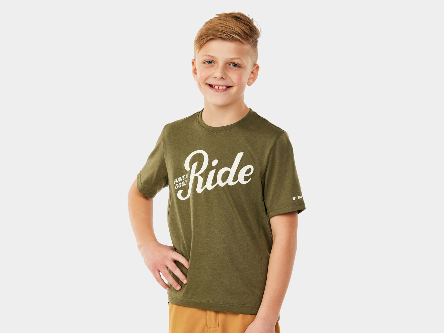 Trek Evoke Tech Tee Youth X-Large Black Olive Shirt