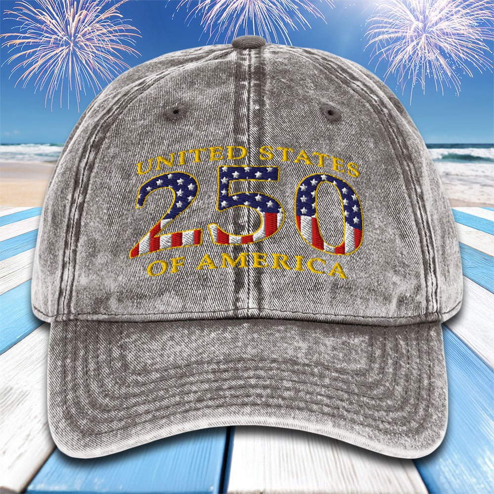 Collect Your USA 250th Anniversary 🇺🇸 Vintage Cotton Twill Baseball Cap