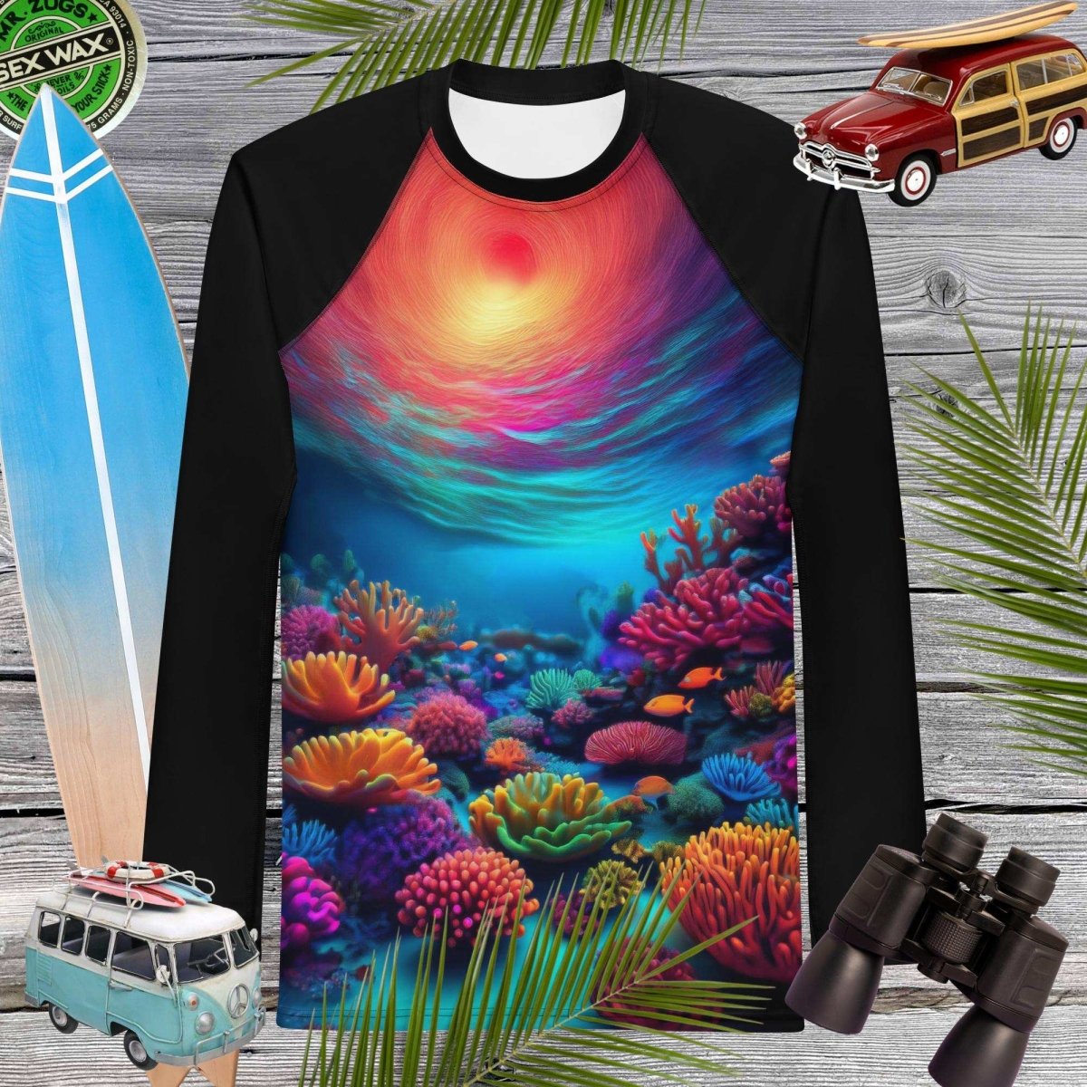 Mens Rash Guard Coral Reef | Adult Rashie