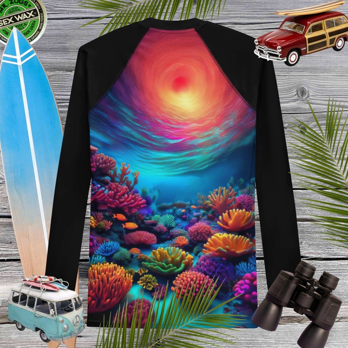 Mens Rash Guard Coral Reef | Adult Rashie
