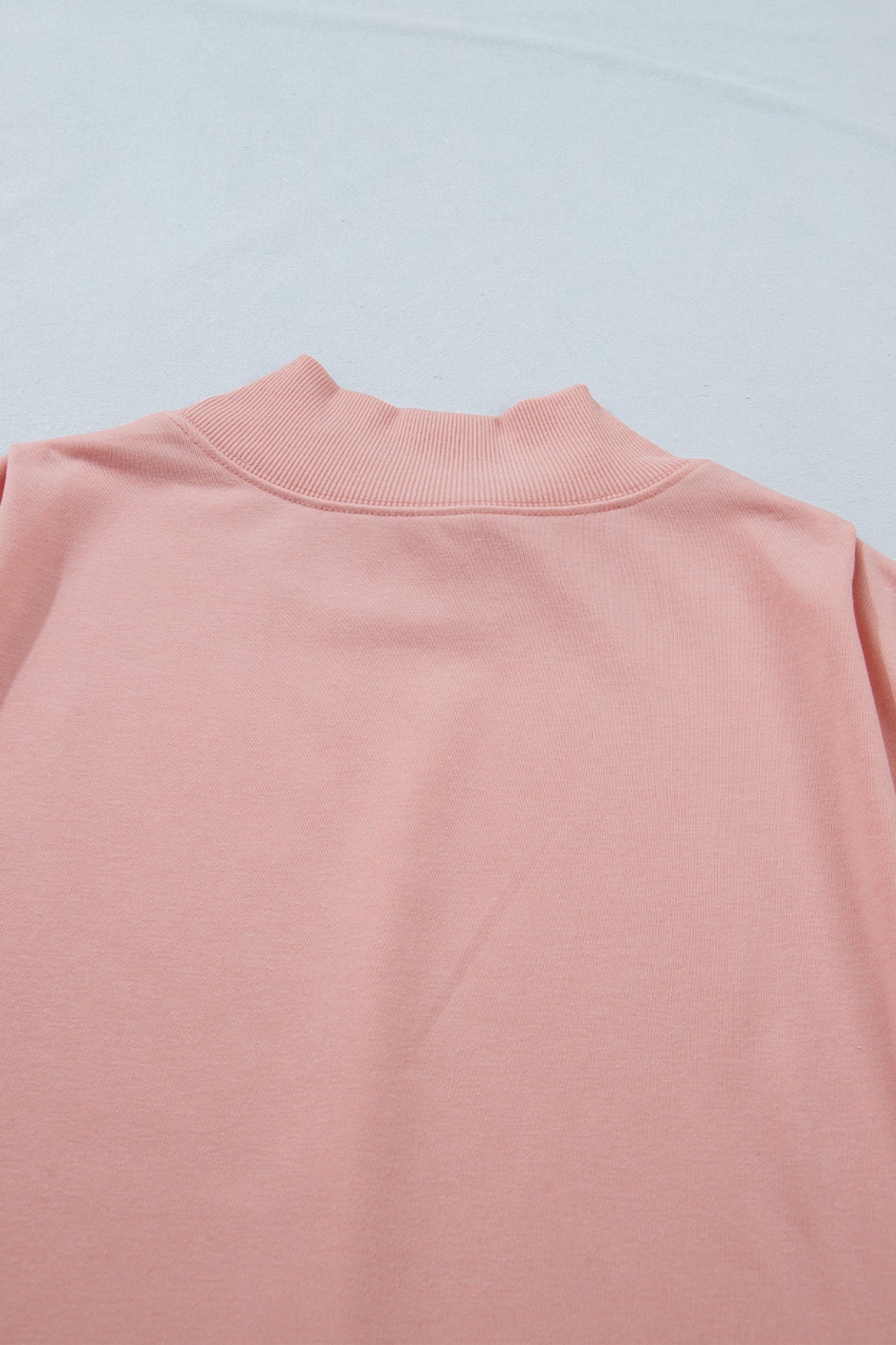 Solid Mock Neck Cap Sleeve Oversized Top