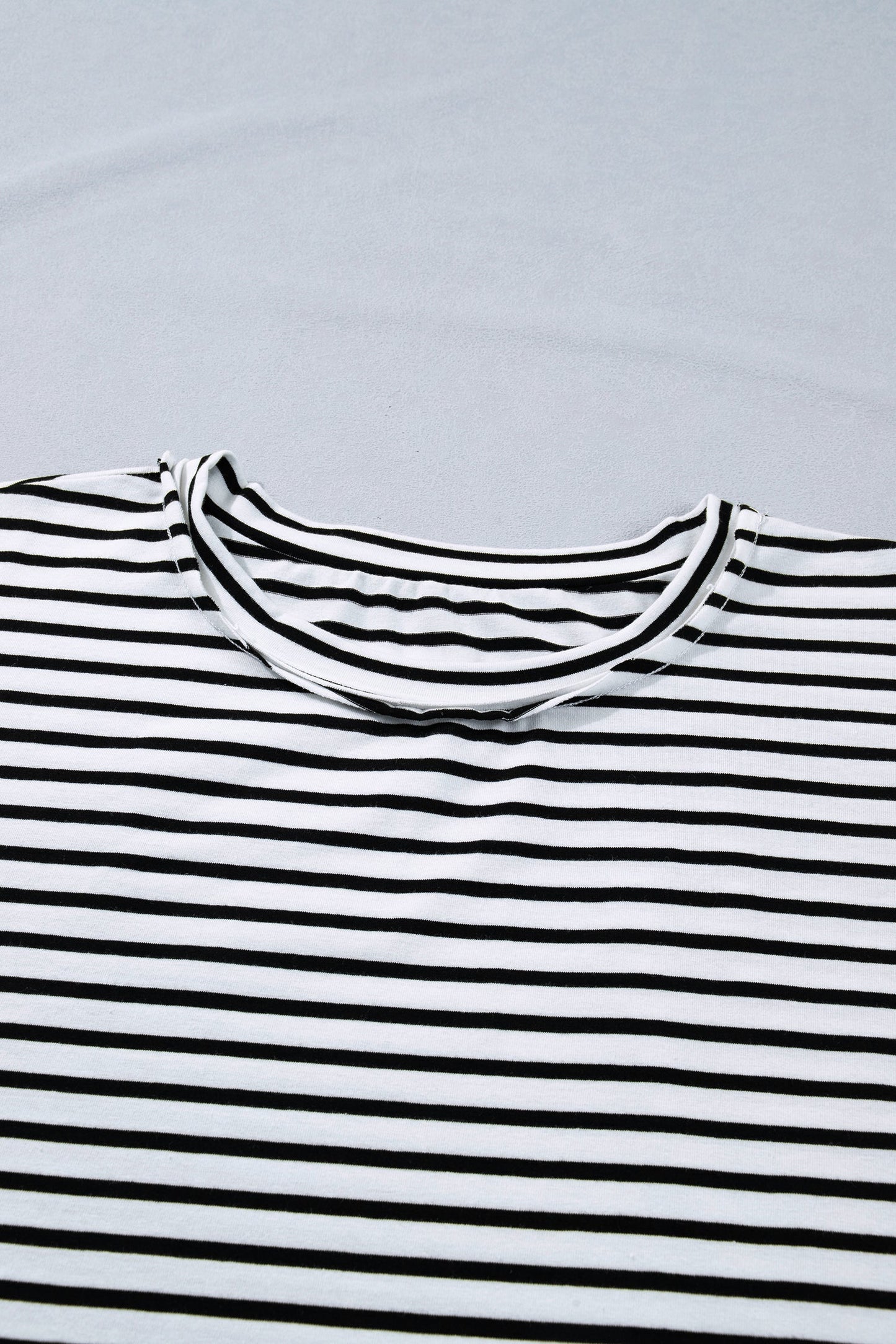 Plus Size Stripe Floral Patchwork Puff Sleeve Top