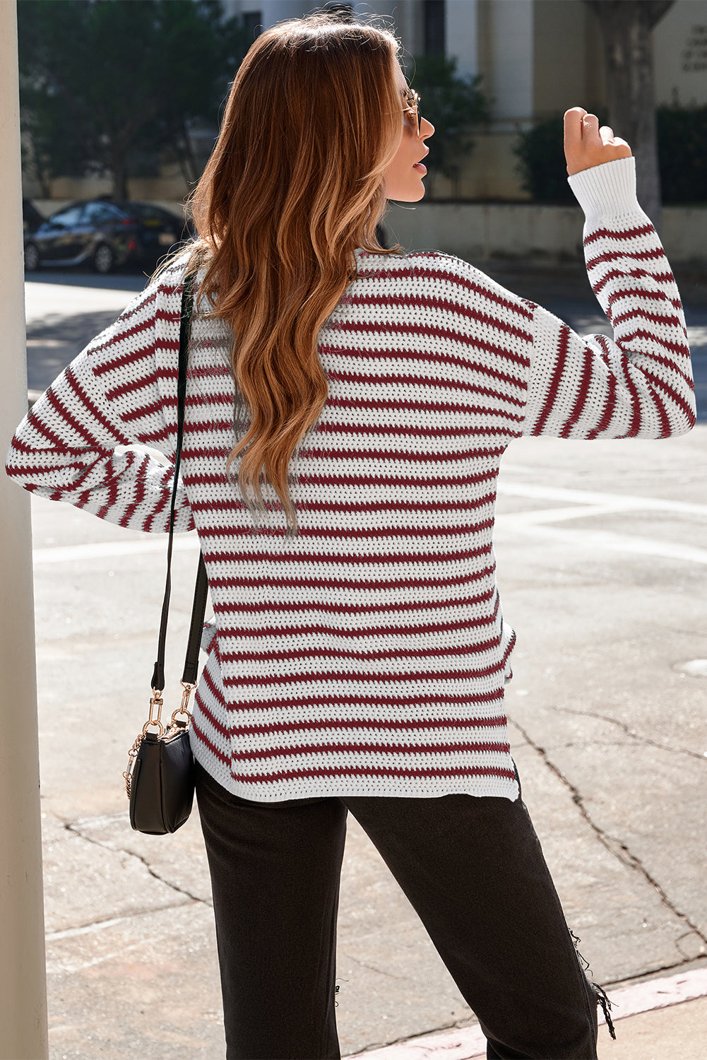 Aadhya Knit Hem Baggy Sweater