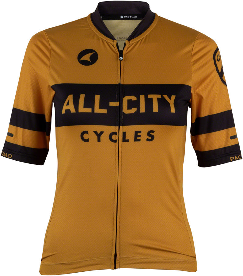 All-City Classic Logowear Women's Jersey - Mustard Brown Black X-Large