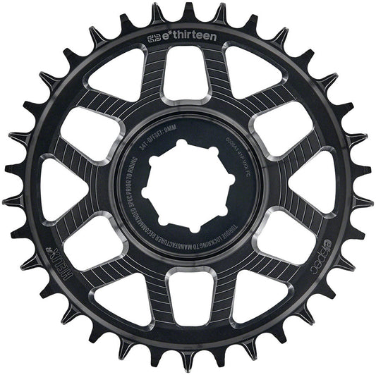 e*thirteen Helix Race e*spec  Chainring - Turbo Levo 2.1/2.2 9mm offset 34T 11/12 Speed BLK