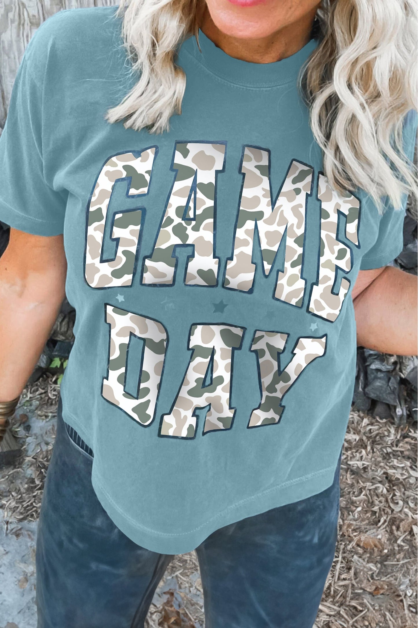 Camo Game Day Short Sleeve Graphic T-Shirt