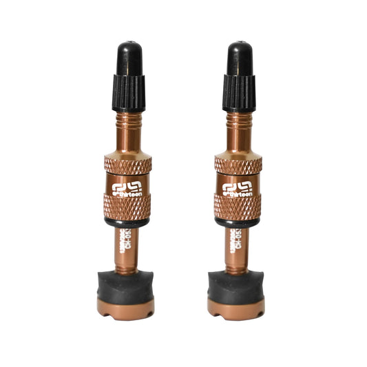 E*thirteen Quick Fill Plasma Valves(19-23mm Rim) Pair - Brz