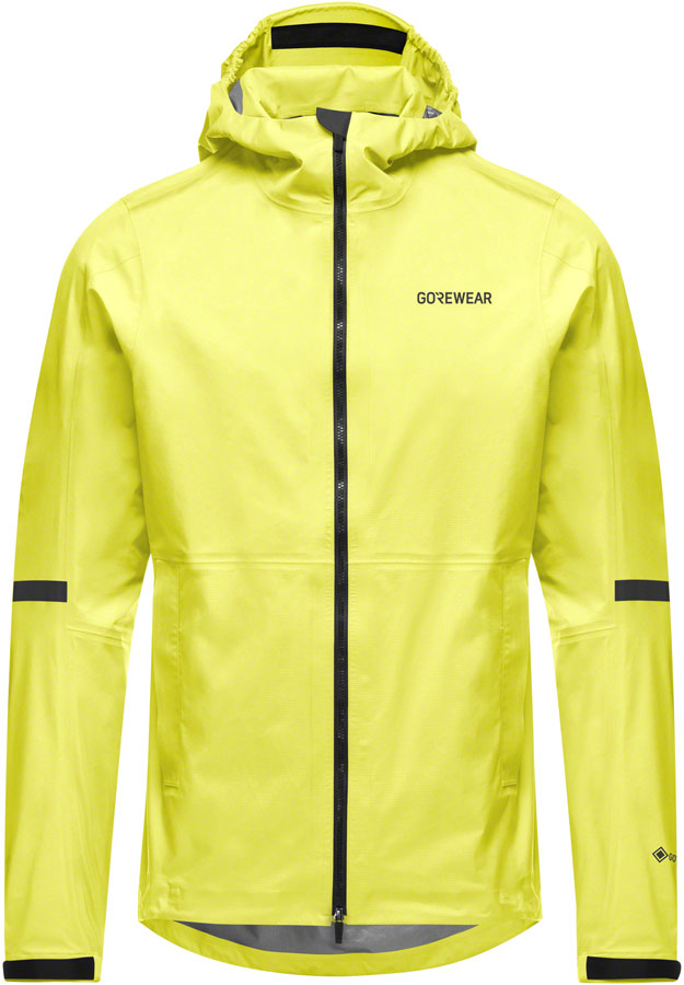 Gorewear Lupra Gore-Tex 2.0 Hooded Jacket - Black/Neon Yellow Men's X-Large