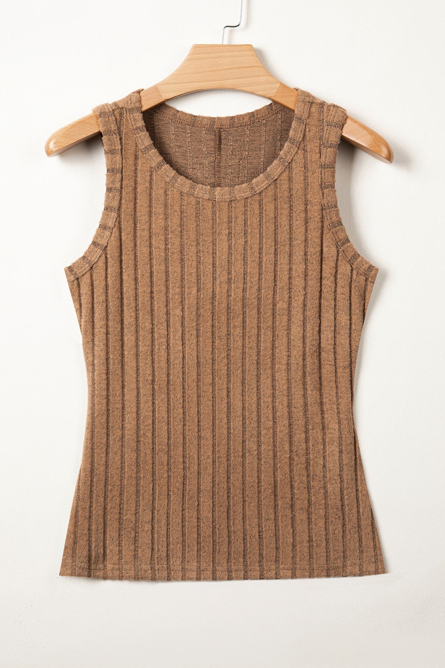 Solid Mineral Wash Ribbed Tank Top