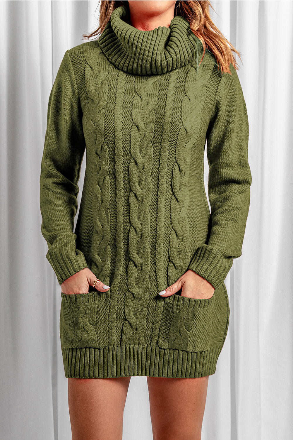 Isabella Cowl Cable Knit Sweater
