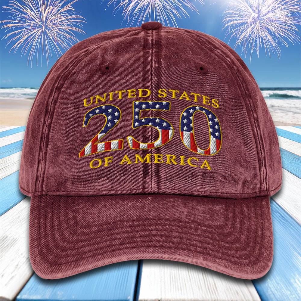 Collect Your USA 250th Anniversary 🇺🇸 Vintage Cotton Twill Baseball Cap