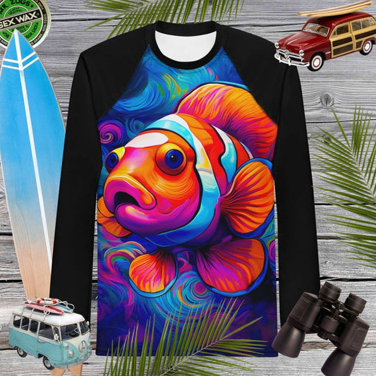 Men's Sun Rashie | Big Clown Fish Face | UPF 50+