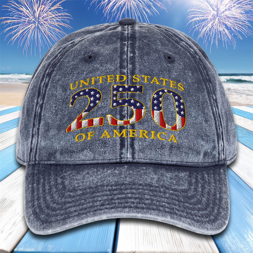 Collect Your USA 250th Anniversary 🇺🇸 Vintage Cotton Twill Baseball Cap
