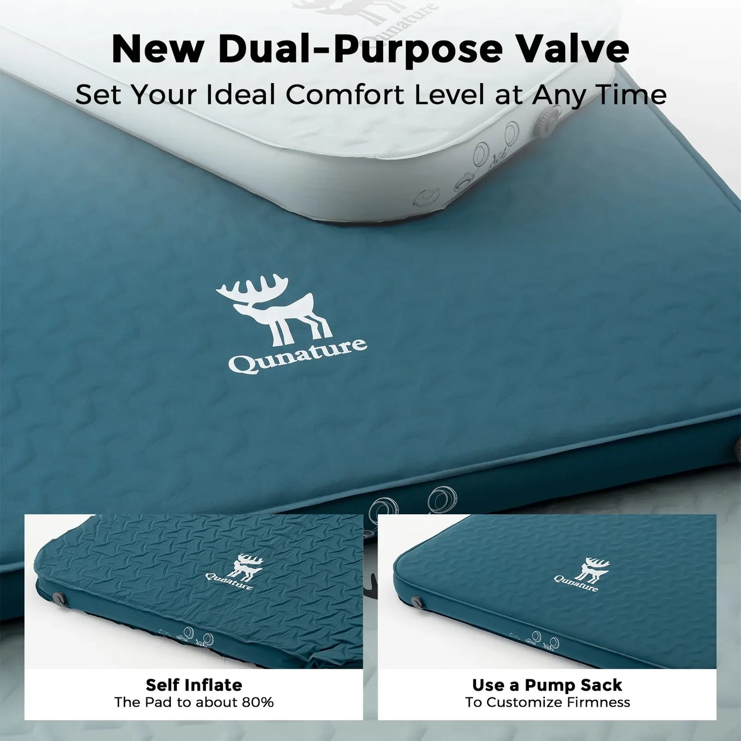 Portable Inflating Sleeping Pad with Foam for Camping