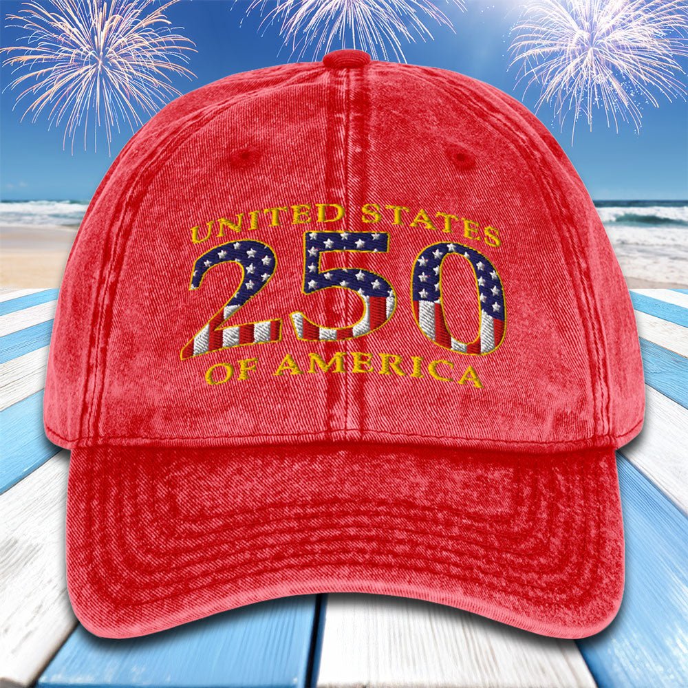 Collect Your USA 250th Anniversary 🇺🇸 Vintage Cotton Twill Baseball Cap