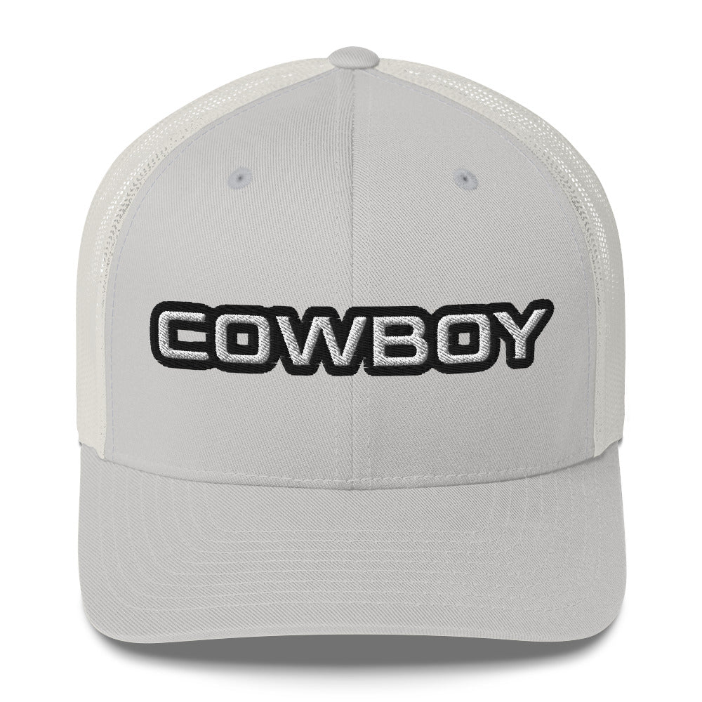 Cowboy Embroidered Trucker Cap