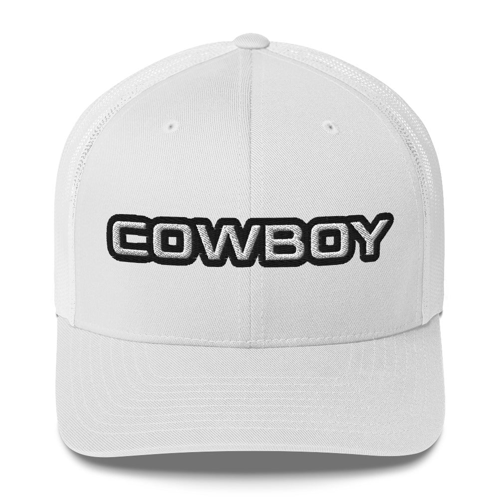 Cowboy Embroidered Trucker Cap