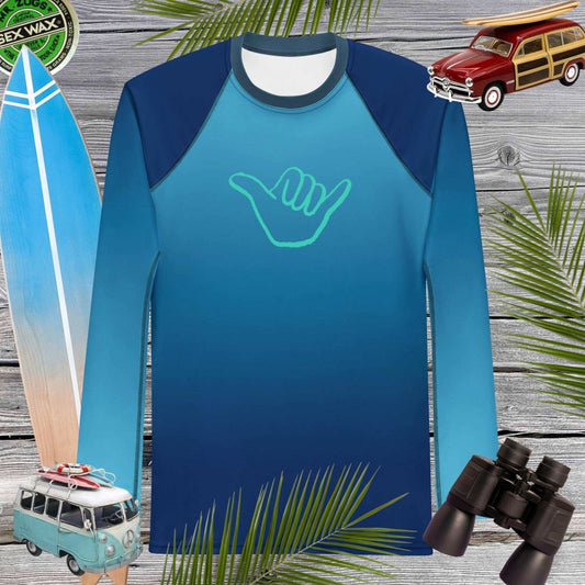 Shaka Sign Rashie 🤙 Cool Blue Fade | Mens | UPF 50+