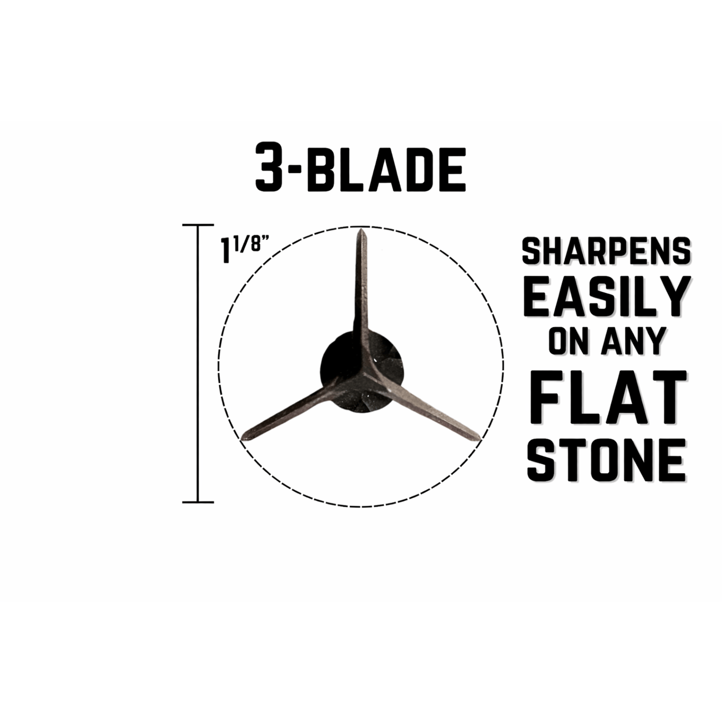 TOTA | 100 grain broadhead | 1-1/8 inch | fixed 3-blade