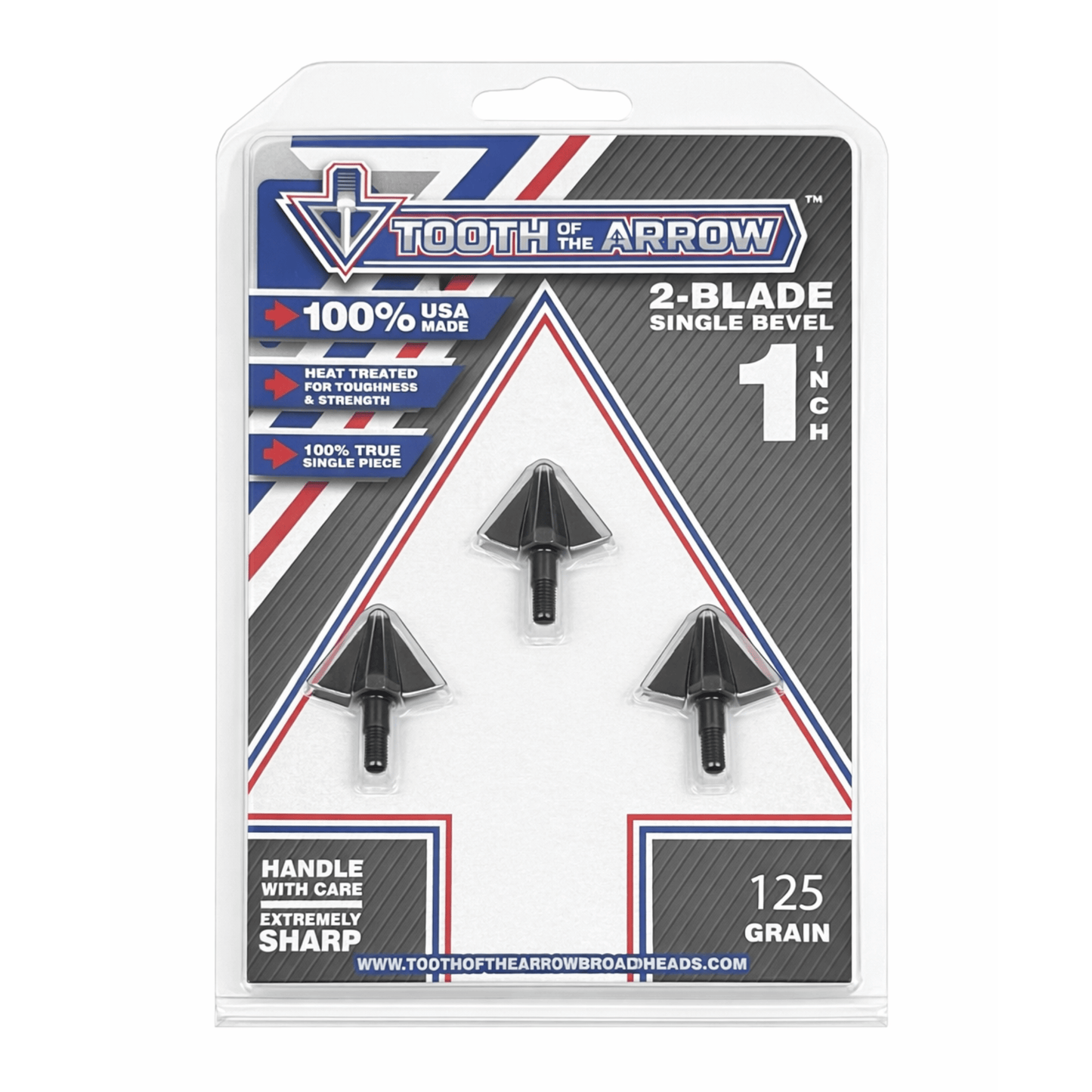 TOTA | 125 grain broadhead | 1-inch single bevel | fixed blade
