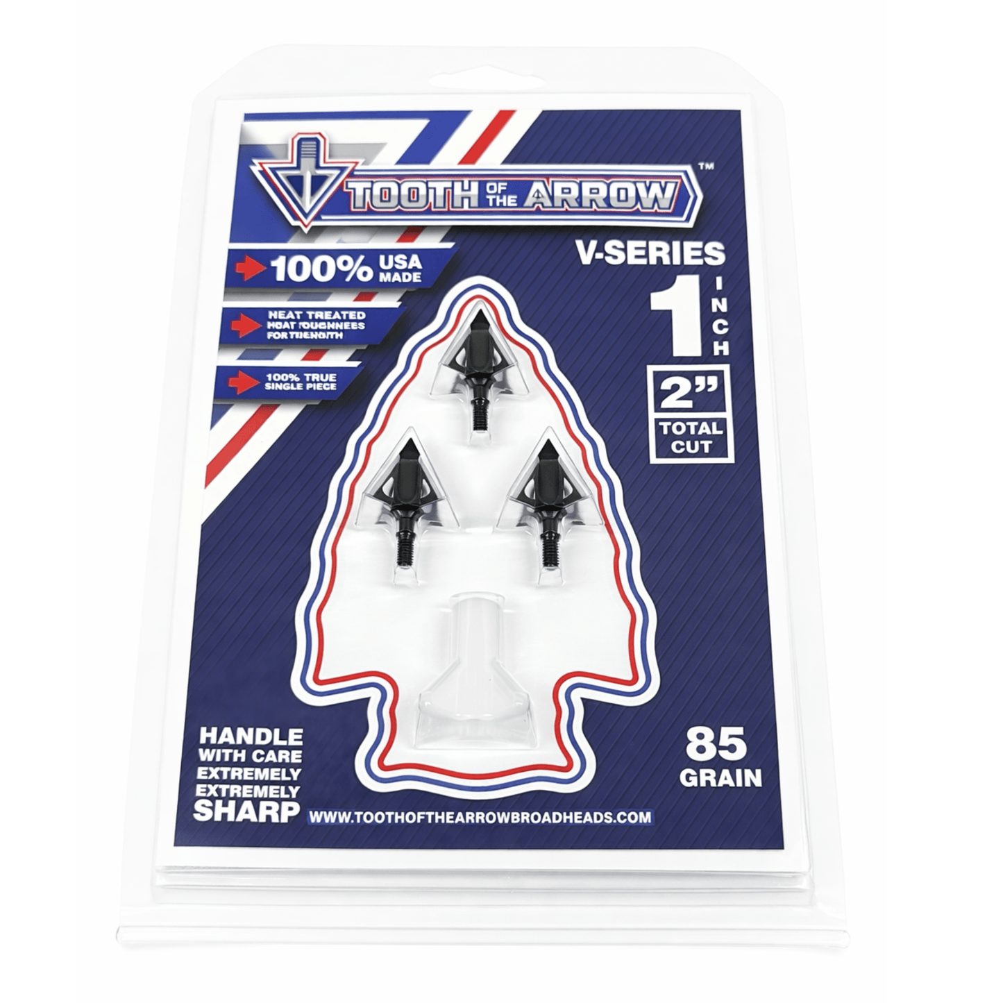 TOTA | 85 grain broadhead |1-inch vented | fixed blade