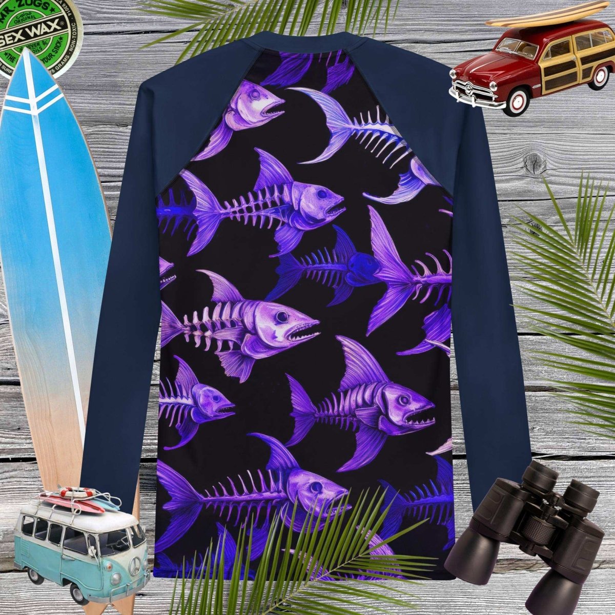 Wicked Fish Bones | Men's Rash Guard | UPF 50+